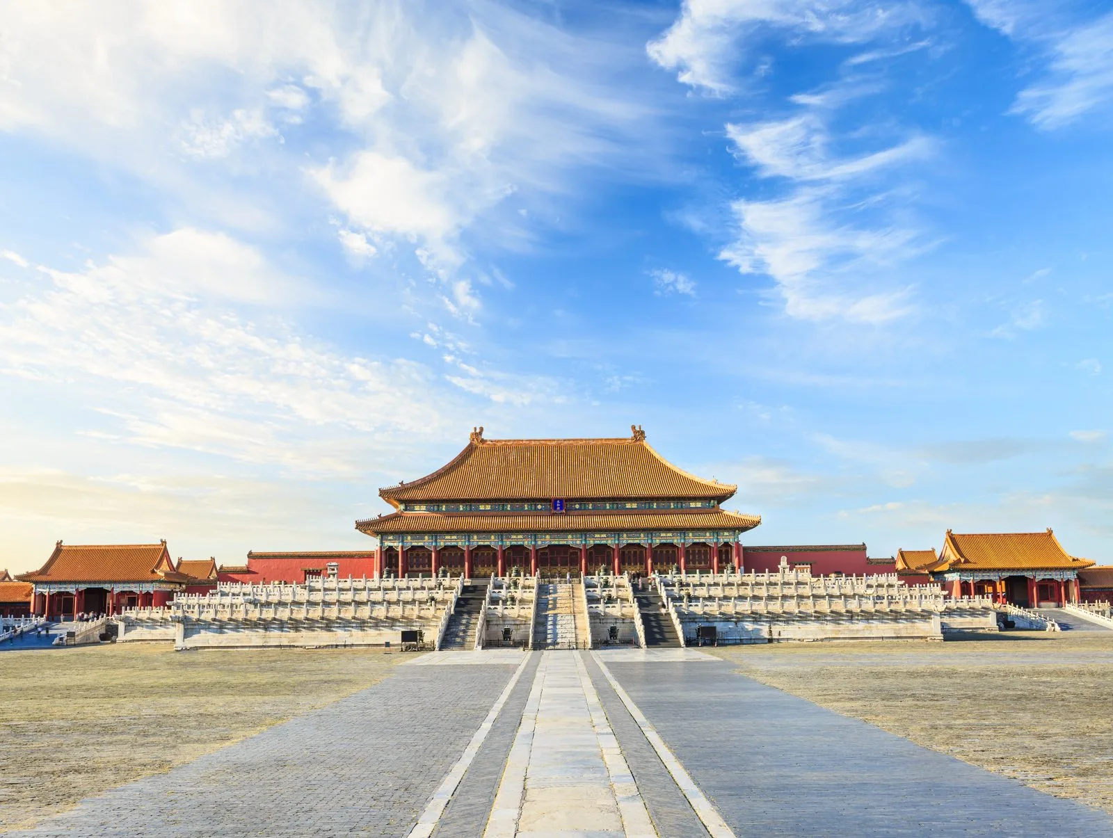 Ancient palaces and courtyards in the Forbidden City, Beijing.
